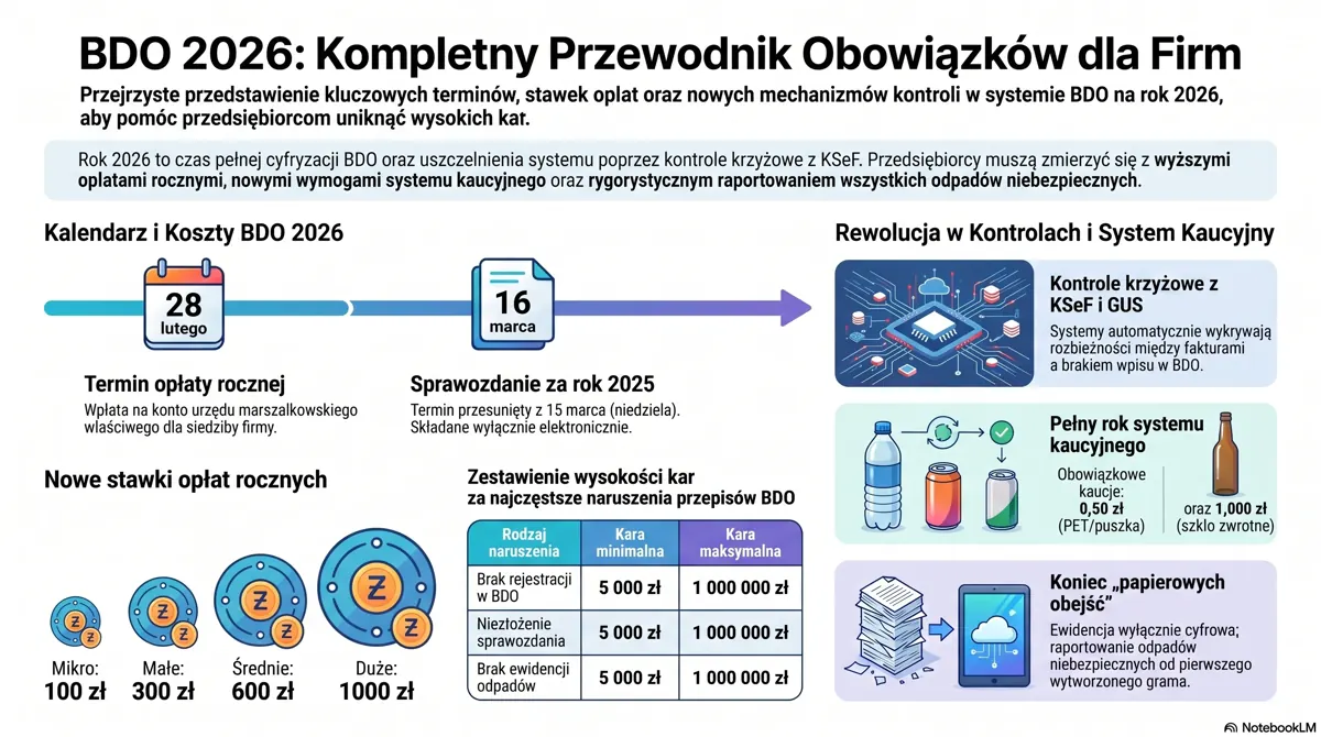 Infografika: obowiązki BDO dla firm – kompletny przewodnik na 2026 rok